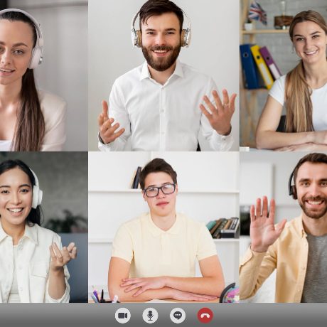 Görüntülü görüşmede ekranda buluşan webinar katılımcıları